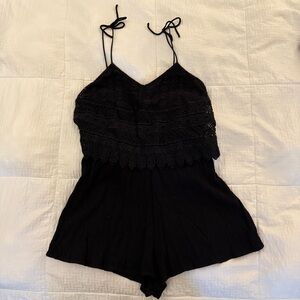 Topshop Black Lace Romper